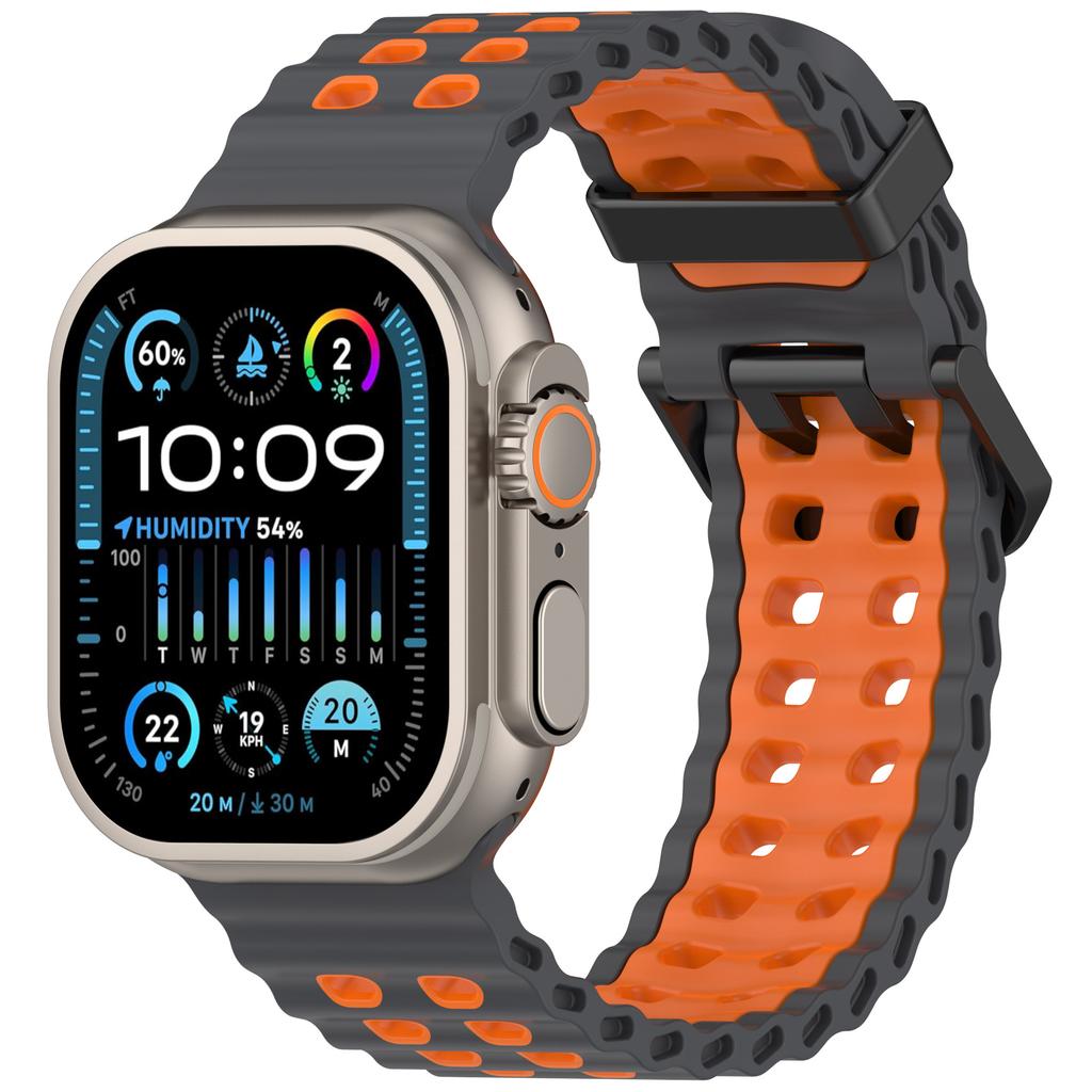 Силиконовый ремешок для Apple Watch Ultra 3 2 1 49 мм 11 10 46 мм 9 8 7 45 мм Дышащий цветной браслет для iWatch 6 5 SE 44 мм