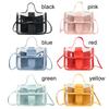 Fashion Square Jelly Candy Color Messager Bag Crossbody Handbag Shoulder Bag Clutches