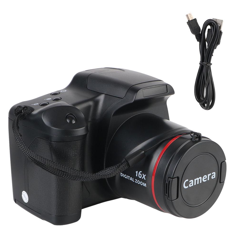 Portable 1080P HD 16.0 Megapixels Sensor Digital Zoom Lens 2.4" LCD Screen HD Videocam USB 2.0 SLR Camera 140° Wide Angle