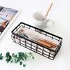 Wrought Iron Storage Basket Tableware Sundries Organizer Desktop Cosmetic Finishing Storage Basket Home Decoration