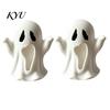 Modern Minimalist Ghost Decor 3D Printed Figurine, Spooky Small Statue, Halloween Personalized Gift Cute Desktop Decoration for Party Tabletop Mantel