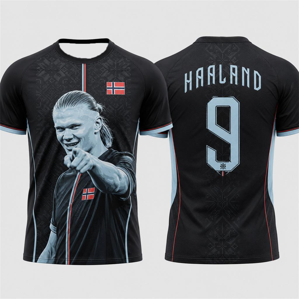Haaland Commemorative Men Or Kid Football Jersey Athletic Soccer Shirt Outdoor Practice Running and Sports Activities