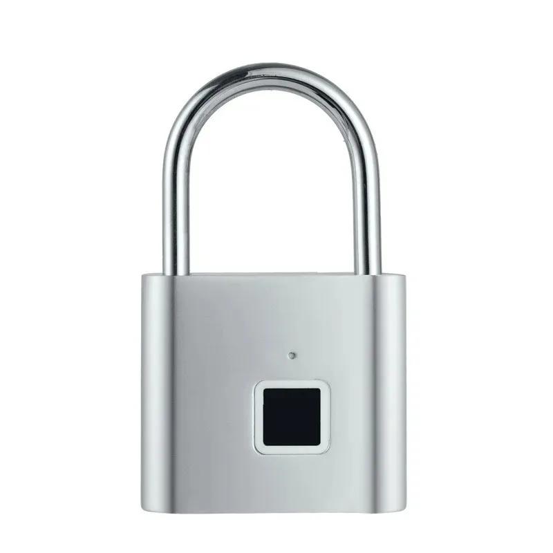 Бесключевой USB Перезаряжаемый Замок с Отпечатком Пальца Умный Дом Навесной Замок Водонепроницаемый Замок для Двери Быстрая Разблокировка Портативный Противоугонный Навесной Замок