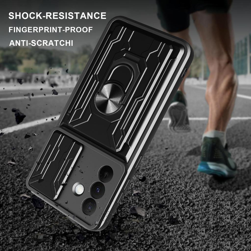 For Samsung Galaxy A36 5G Case PC+TPU Kickstand Phone Back Cover with Camera Slider