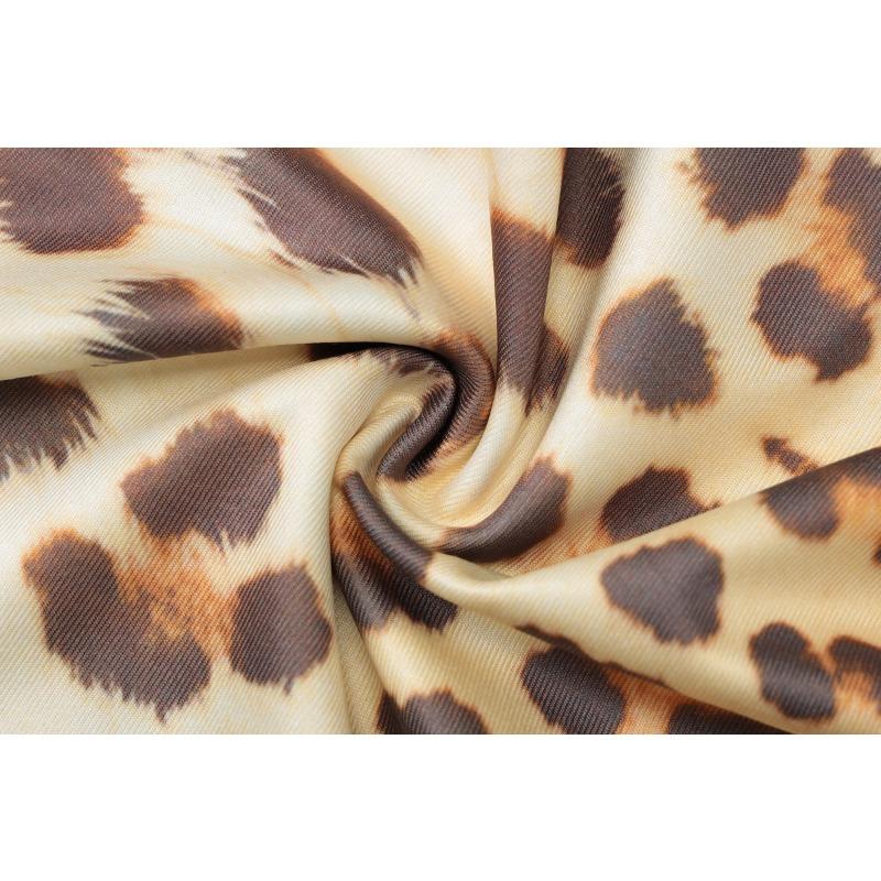 Модное сексуальное платье без рукавов в стиле Spice с леопардовым принтом и квадратным воротником для женщин