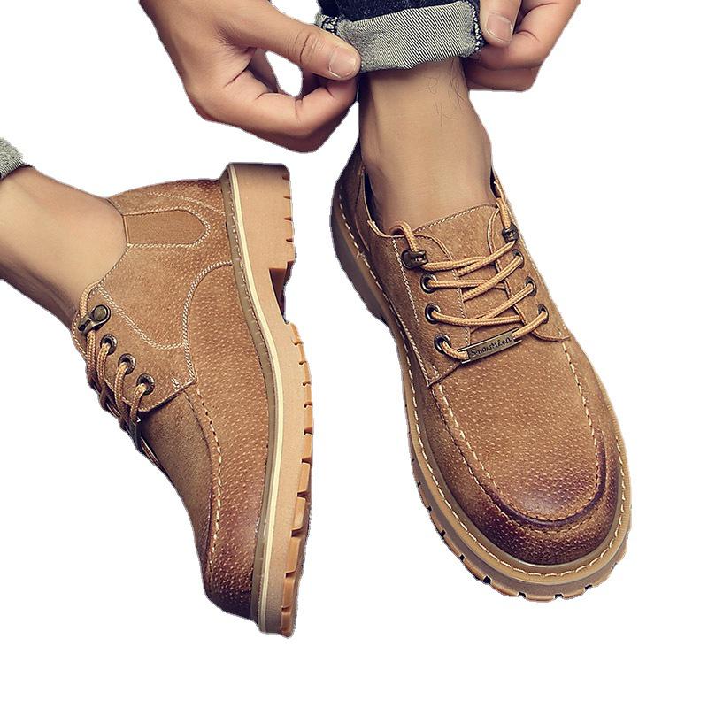 Мужские повседневные низкие ботинки Martin в стиле ретро из натуральной кожи Kung Fu Deer