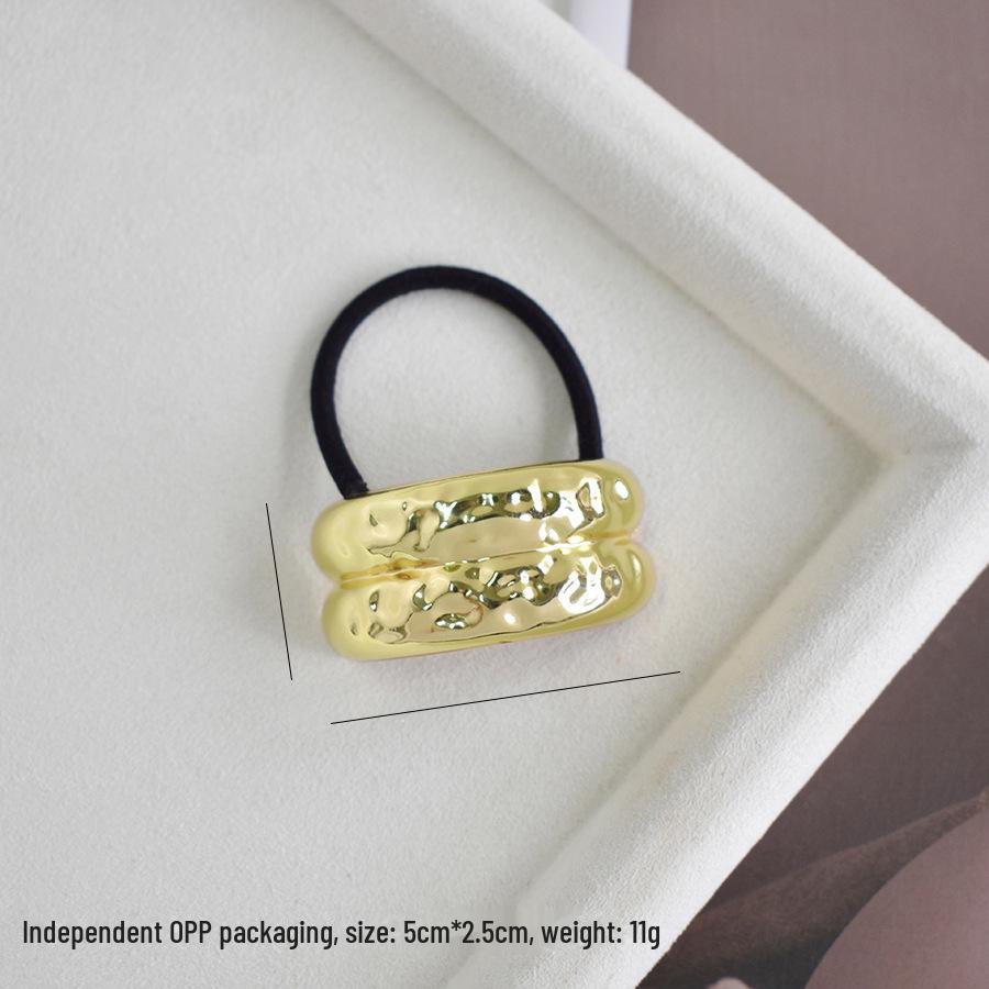 "U-Shaped Alloy Ponytail Headband: High-End, Cold Style, Seamless, Minimalist Hair Ring"