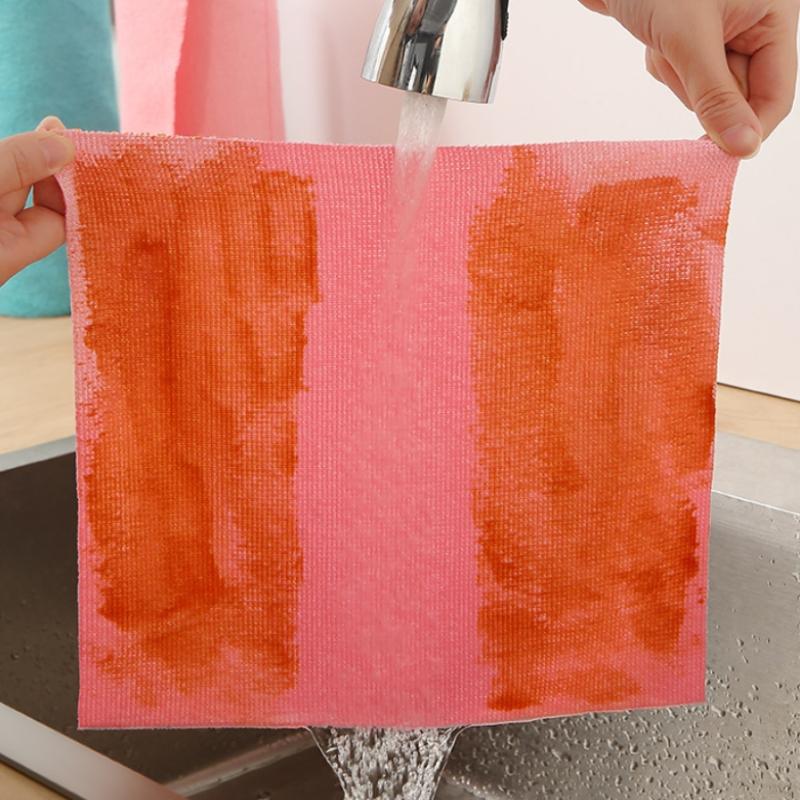 1 рулон/20 шт. Салфетки из микрофибры для уборки, многоразовые безворсовые полотенца для кухни, суперабсорбирующие, быстросохнущие кухонные полотенца