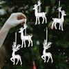 Elk Pendant Acrylic Reindeer Ornament Christmas Tree Clear Deer Dancing Hanging Figurine Xmas Tree Party Supplies