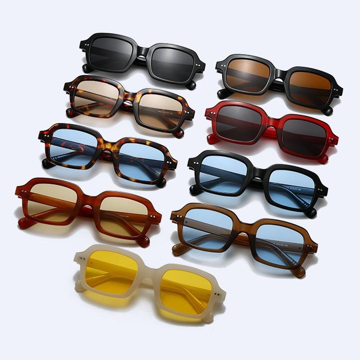 Square rice nail sunglasses European and American fashion versatile sunglasses ins Internet celebrity concave sunglasses S