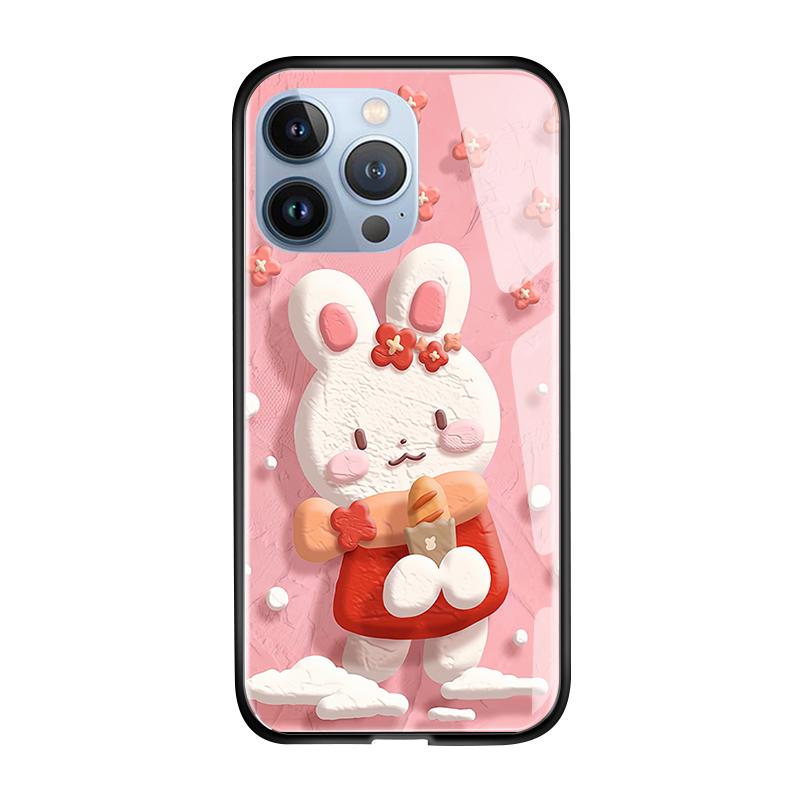 Чехол для телефона из закаленного стекла для iPhone 11 12 13 14 15 16 17 Redmi 10 12 14C Note10 Note14 Xiaomi 11Lite PocoC75 Мягкий край Ударопрочный Гладкий чехол