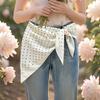 Polyester Polka Dot Head Scarf Elegent Waist Tying Scarf Luxury Bandana  Travel Matching