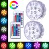 3/10 светодиодных светильников для бассейна с дистанционным управлением RGB для дайвинга и рыб, светодиодные подводные лампы, декоративные лампы для кораблей/автомобилей, аквариумов и ваз