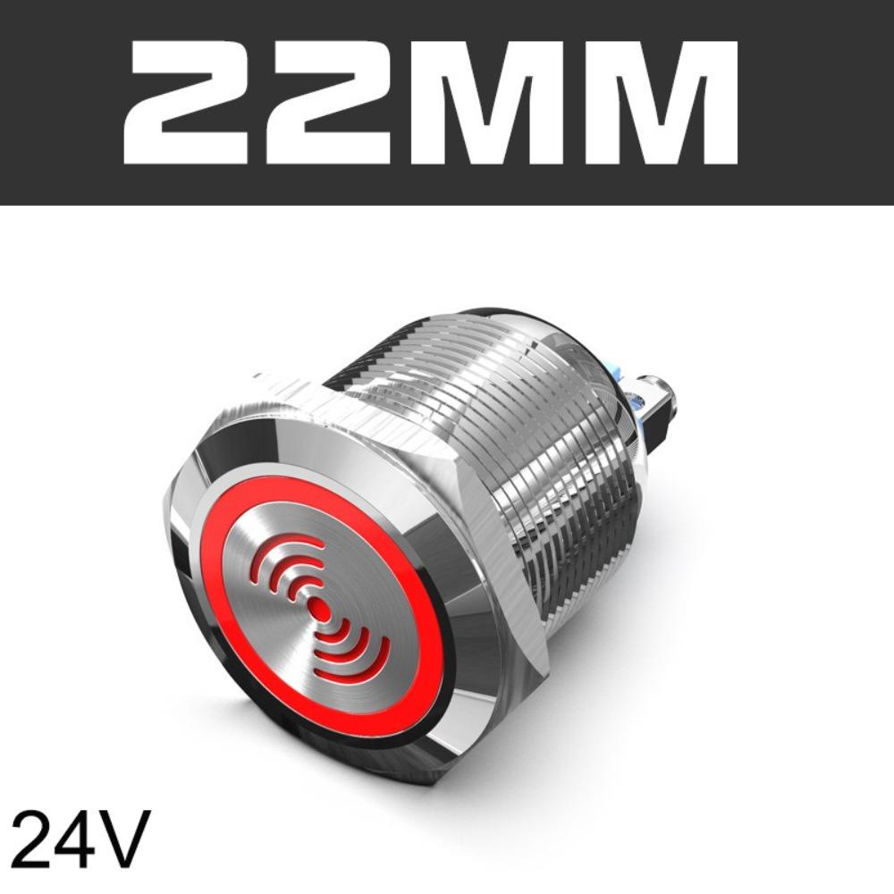 New 16mm 19mm 22mm Metal Buzzer Waterproof Loud Sound Indicator Red Lamp 12V 24V Stainless Steel Buzzer