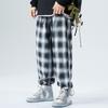Fashion2XL-8XLМужские брюки Новая осень Спортивные брюки больших размеров Мужские брюки Большие размеры Полосатые клетчатые брюки с полосками на щиколотке Повседневные брюки