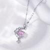 Ожерелье «Лунная любовь» Женское Легкая роскошь Простое Универсальное Темперамент Инкрустированный Розовый Циркон Цепочка на ключицу