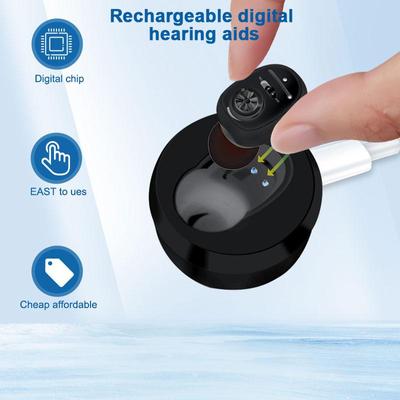 Нано-невидимый слуховой аппарат, перезаряжаемый для глухоты, мощный усилитель звука, цифровой усилитель слуха для пожилых людей