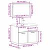 Wall Mounted Bathroom Furniture Set with Storage Made of Wood Based Material