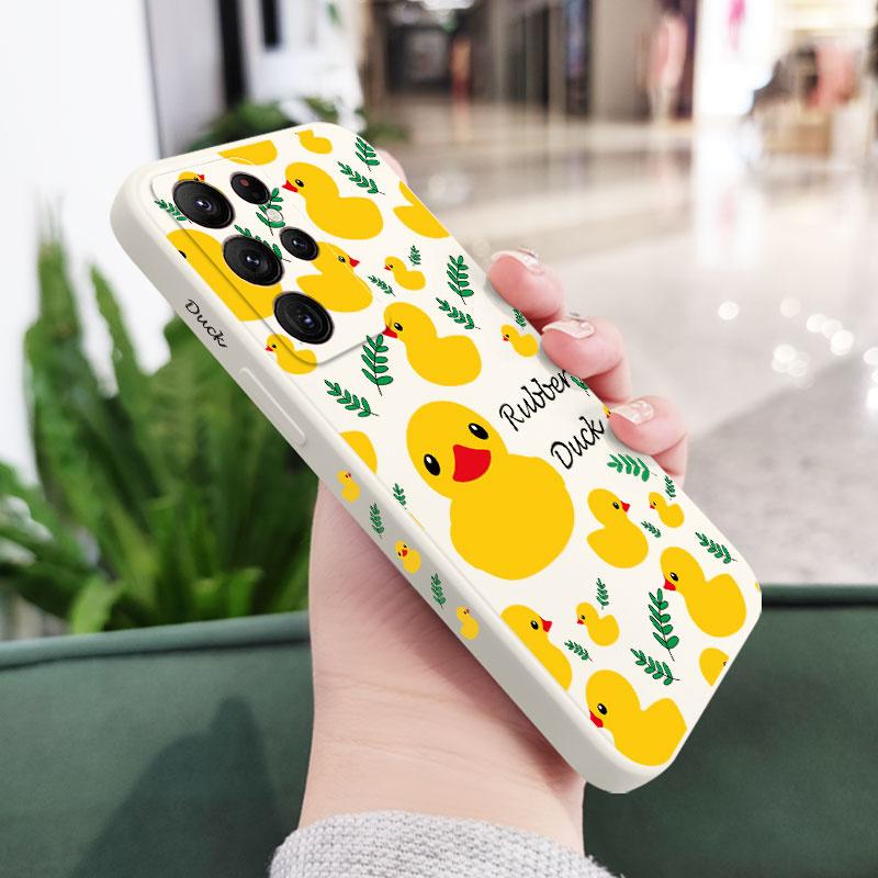 Чехол для телефона «Шаловливая утка» для Samsung Galaxy S25FE S24 S23 S22 S21 S20 Ultra Plus FE S10 S9 S10E Note 20 ultra 10 9 Plus