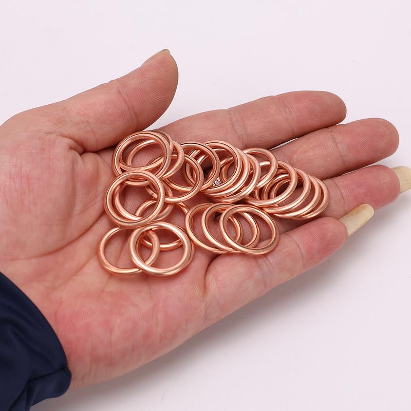 110pcs copper-clad cotton gaskets, compression sealing gaskets, suitable for automotive oil drain plugs and compression washers.