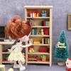 1:12 Miniature Dollhouse Unfinished Wooden Vertical Bookcase Model