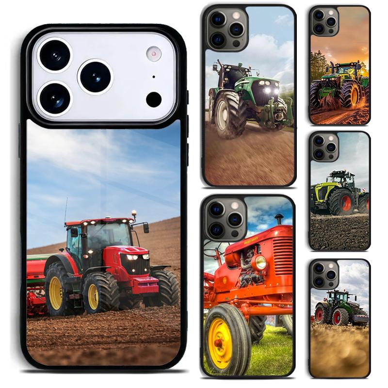 Чехол для телефона с изображением фермерского трактора для iPhone 17 16 15 Pro Max Air 14 13 12 11 Plus Ударопрочный чехол