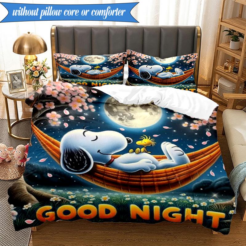 Cute Dog Sweet Dreams 3pcs K-pop music group Bedding set,Ideal for Bedroom, Dormitory,Including Duvet Cover And 2pcs Pillowcases,Fan gifts