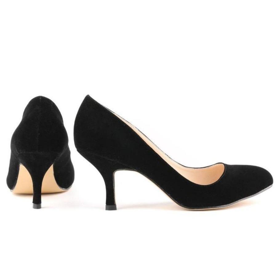 Новые женские туфли-лодочки, классические сексуальные туфли с острым носком на высоком каблуке средней длины 6,5 см, весенние брендовые дизайнерские черные модельные свадебные туфли