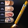 Mini LED Penlight Pocket Flashlight with Pupil Gauge Reusable Penlight Lamp Waterproof Medical Torch