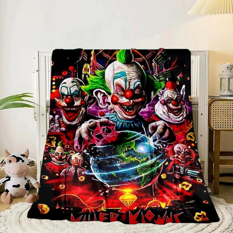 Clown Horror Blanket Flannel Blanket for bed, sofa, Camping, Hiking, Picnic Essentials, gift for family Fan gifts