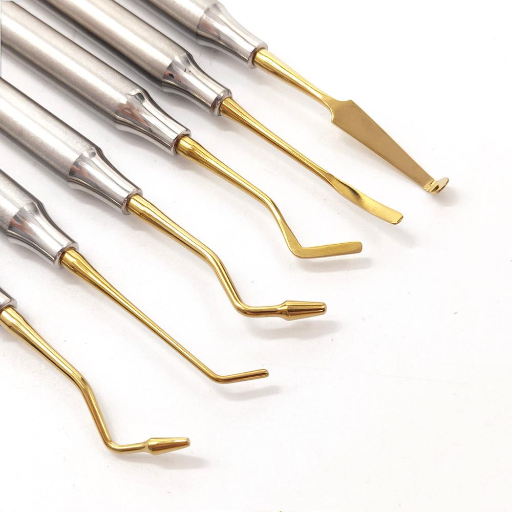 Dental Composite Resin Filling Spatula Titanium Plated Head Resin Filler Set Dental Teeth Whitening RestorationTool