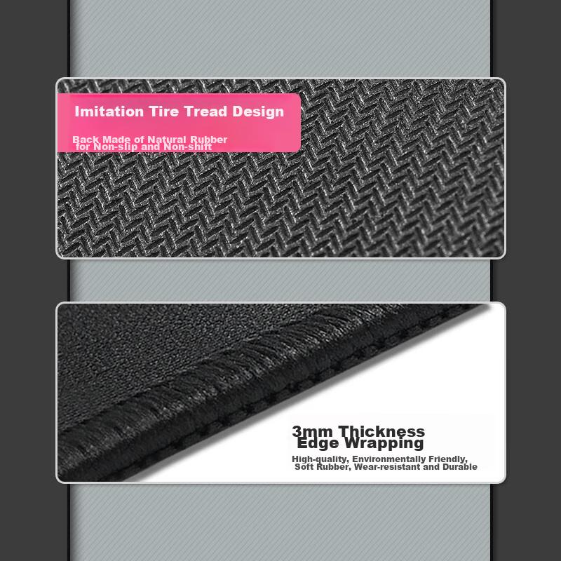 LESAILES Mouse Pad for And Office, Solid Color Large Computer Desk Mat, PS Shortcut Guide, Smooth Woven Edge-Banded Thickened, 800*300*3mm, Pink
