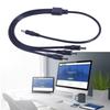 DC5521 Splitter Cable 1 Male to 3 Male 5.5mmx 2.1mm Connectors Extension Cord for CCTV Camera Routers LED Light Bar