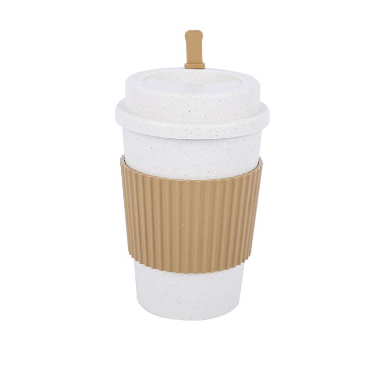 Eco-Friendly Wheat Straw Coffee Cup for Home & Office - Portable Hot Drink Tumbler, Perfect Gift