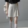 Woman Skirts High Waist Pleated Skirt Female Irregular Thin A-line Short Skirt Solid Color Hip Skirts Girls School Uniform Skirt