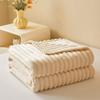 1 шт. Плед для кровати, полосатый фланелевый плед, плед из молочного бархата/фланели, теплый и уютный плед для дивана, кровати и путешествий - универсальный подарок на все сезоны