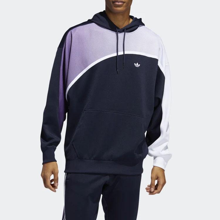 adidas Мужская толстовка с капюшоном Originals Series с градиентным логотипом Trefoil Топы Legend Ink FM1575