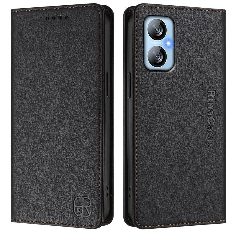 Роскошный кожаный чехол для ITEL A50C/A80/P38/A50/A48/RS4/S24/P55 Plus/A70/A05S RFID-блокировка слотов для карт Магнитная подставка для притяжения Ударопрочный откидной чехол