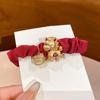 Zinc Zinc Alloy Zodiac Horse Hair Rope Wrinkle Chinese Children Hair Band Red Hair Scrunchies  Kids