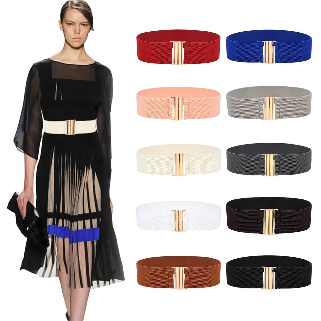 Stretchy Traditional Waist Chain Solid Color Belt for Women Prom Banquet Club Party Hot Girl Oversize Elegant Woven Belt