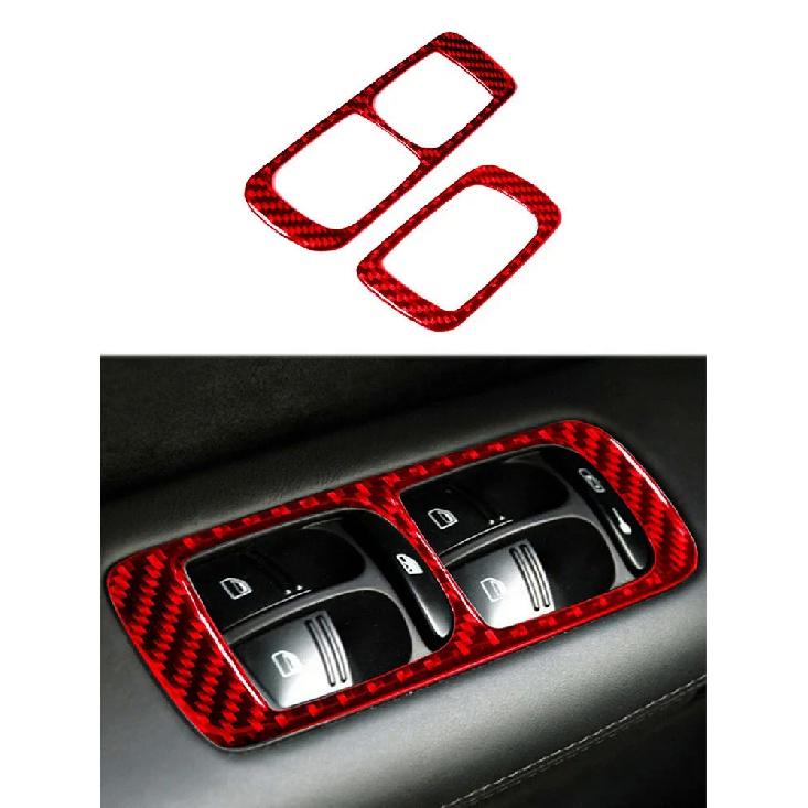 Door Lift Control Stickers For Porsche Cayenne 2003 2004 2005 2006 2007 2008 2009 2010 Carbon Fiber Car Interior Accessories