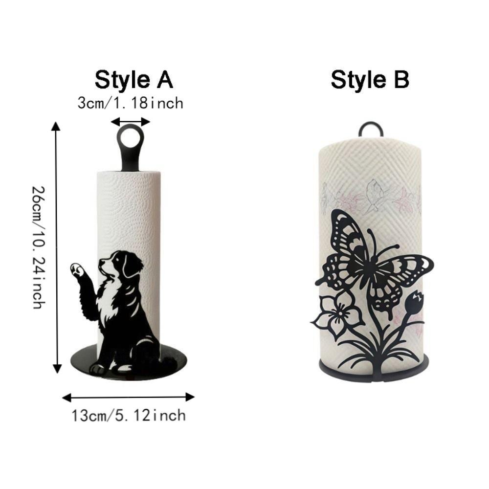 Free Standing Butterfly Napkin Holder 2D Flat Vertical Napkins Rack Kitchen