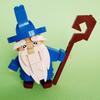 Buildmoc Cute Brickheadz Wizard with White Beard Staff Figures 261PCS Bricks Building Blocks Toys for Children Kids Gifts