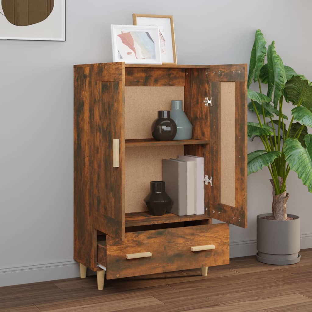 Highboard Smoked Oak 70x31x115 cm Wood Based Panel