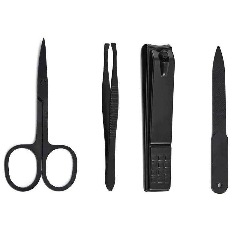 Набор кусачек для ногтей, полный набор, коробка, плоскогубцы, инструменты для ног, ложки для копания ушей, ножницы, ножи