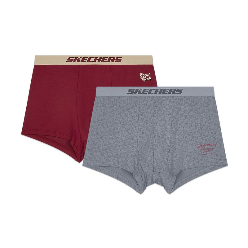 Skechers Год Лошади Новый Весенний CNY Новогоднее Издание Удобные Приятные к Коже Дышащие Мягкие Боксеры Мужское нижнее белье L125M011-05C6