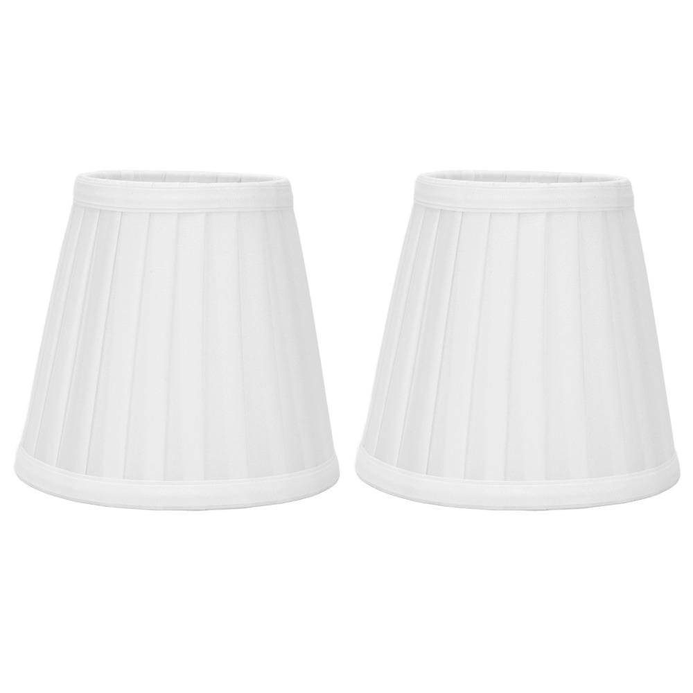 2PCS Clip On Design Clip On Lamp Shade Fabric Pleated Fabric Lampshade Small Lamp Shade  Wall Lamp