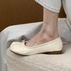 Модные IPPEUM Таби Балетки Женские из ПУ кожи 2025 Новая летняя мода Мягкие серебристые туфли-балетки Мэри Джейн