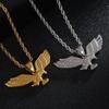 Kalen Fashion Stainless Steel Eagle Pendant Necklace for Men with Wing Link Chain Choker Design - Trendy Animal Themed Jewelry