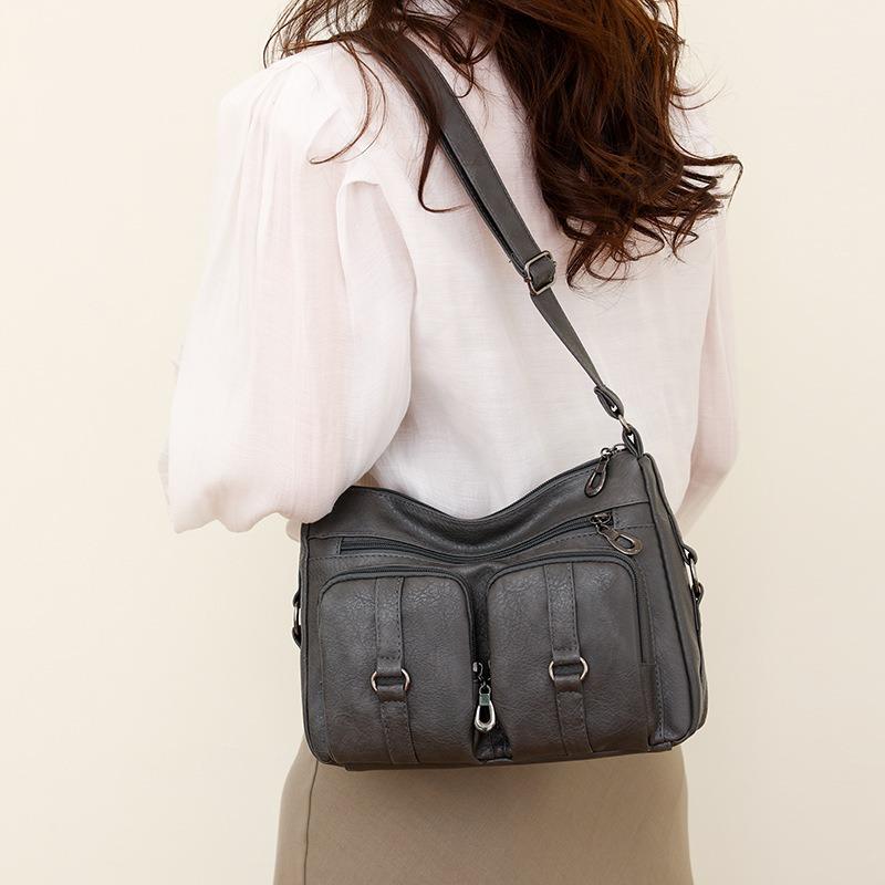 Новая женская сумка-мессенджер из вымытой кожи, модная женская сумка через плечо, модный ретро-стиль, сумка для мамы